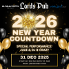 NewYear Eve 2026 at Lords PUB